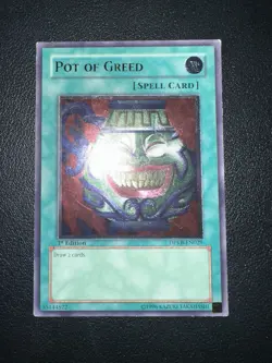 Yu-gi-oh! Pot of Greed Ultimate rare 1st Edition DPKB-EN029 1st Edition - Image 1
