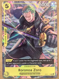 Roronoa Zoro OP07-113 UC Alt Illustration Box Vol 3 ENGLISH NM One Piece - Image 3