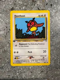 Pokemon TCG Cards 1st Edition Hoothoot 60/111 Neo Genesis NM - Image 1