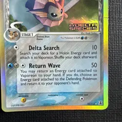 Pokemon TCG Vaporeon Delta Species Holo Rare Card 18/113 - Image 3