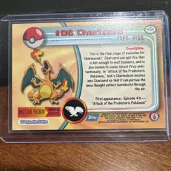 Topps Pokemon Charizard #06 Fire Pokemon Card Non Holo - Image 2