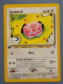 Pokemon TCG Neo Revelation 1st Edition Snubbull 55/64 - Image 1