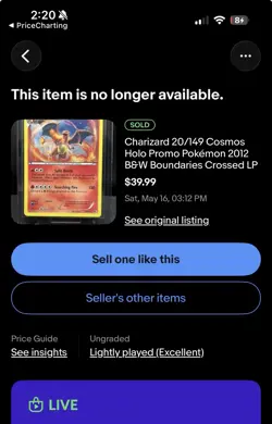 Charizard #20 Promo Pokemon Boundaries Crossed🔥SHIPS FAST💨COSMOS HOLO✨3 ORBS🌐 - Image 2