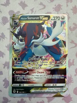 Pokemon TCG Hisuian Samurott VSTAR Astral Radiance Ultra Rare 102/189 - NM - Image 1