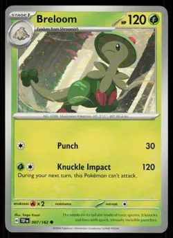Breloom 007/162 Common Temporal Forces Pokemon Near Mint - Image 1