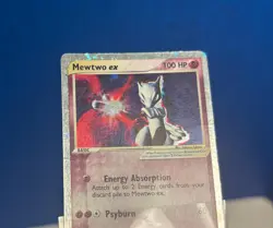 POKEMON CARD HOLO FOIL SWIRL 101/109 MEWTWO EX RUBY & SAPPHIRE HP/DMG SEE PICS - Image 3