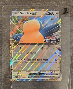 Snorlax ex 076/131 Prismatic Evolutions Stamped Promo Pokemon LP to MP - Image 1