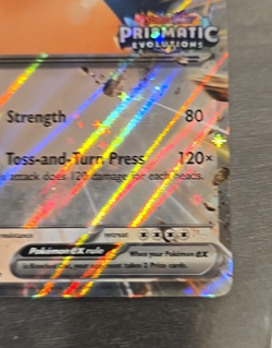 Snorlax ex 076/131 Prismatic Evolutions Stamped Promo Pokemon LP to MP - Image 4