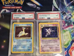 Pokemon Fossil Slabs Lapras 10/62 PSA 8 + Haunter 6/62 PSA 9 Bundle - Image 1