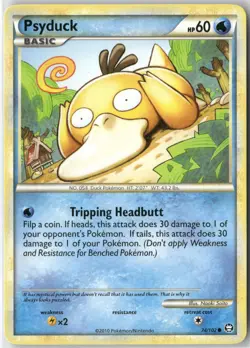 Psyduck 74/102 Pokemon English HGSS Triumphant 2010 - Image 1