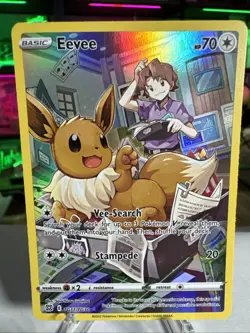 Eevee & Blue TG11/TG30 Brilliant Stars Trainer Gallery NM Rare Pokemon Card - Image 1