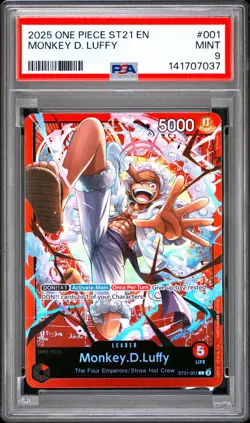 Monkey D. Luffy PSA9 2025 One Piece Starter Deck St21-Ex Gear 5 #001 - Image 1