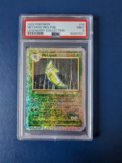 Pokemon TCG Metapod Reverse Holo 54/110 Legendary Collection PSA 9 WOTC Card - Image 1