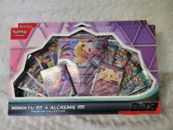 Lot of 2 Pokemon Mimikyu EX & Alcremie EX Premium Collection Box Cards Packs - Image 1