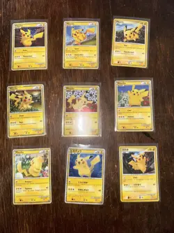 Pikachu World Collection 2010 Blue Edition 9 Card Set Promo Holo Mixed Languages - Image 1