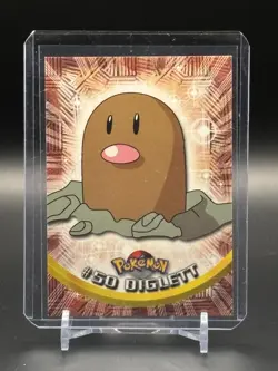 1999 Topps TV Animation Diglett #50 Green Logo Non Foil Pokemon Card - Image 1