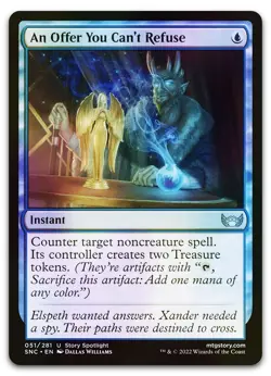 An Offer You Can't Refuse #51 (Foil) (NM) Streets New Capenna SNC Magic MTG - Image 1