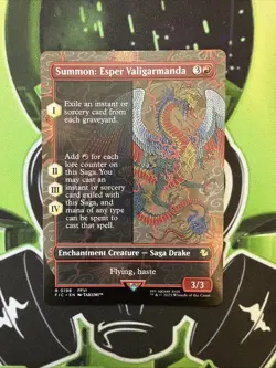 Summon: Esper Valigarmanda (Borderless Rare) FIN R 0198 Mtg NM - Image 1