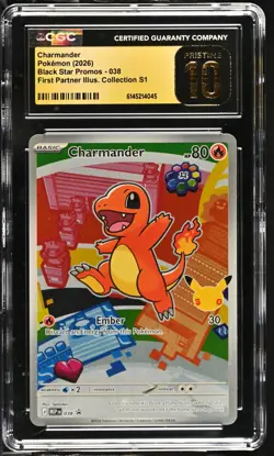 2026 Pokemon Charmander First Partner Illustration Collection CGC Pristine 10 - Image 3