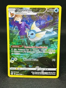 Vaporeon Ultra Rare TG02/TG30 NM 2022 Pokemon Brilliant Stars Trainer Gallery - Image 1