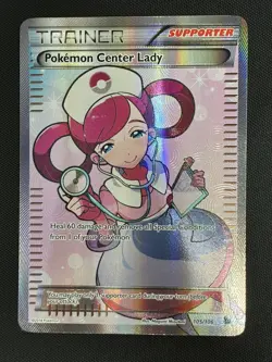 2014 Pokemon XY Flashfire 105/106 Pokemon Center Lady Ultra Rare Full Art Holo - Image 1