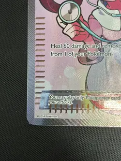 2014 Pokemon XY Flashfire 105/106 Pokemon Center Lady Ultra Rare Full Art Holo - Image 5