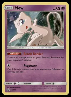 Pokemon Cards Mew SM215 Sun & Moon Promo Holo Promo NM - Image 1