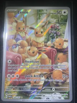 Pokemon TCG Eevee 188/167 Twilight Masquerade Illustration Rare LP See Pics - Image 1