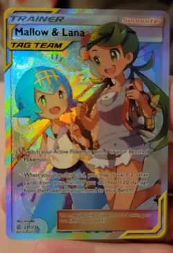 Pokemon TCG Mallow & Lana Full Art Holo Card 231/236 Sm-Cosmic Eclipse - Image 2