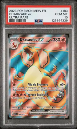 PSA 10 Dracaufeu ex 183/165 Pokemon EV3.5 : 151 - Francais - Image 1