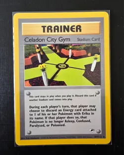 Pokemon Trainer Celadon City Gym 107/132 Gym Heroes Vintage WOTC - Image 1