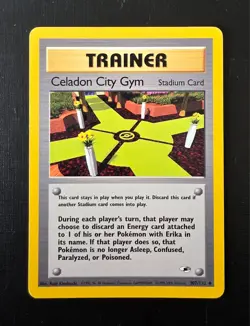 Pokemon Trainer Celadon City Gym 107/132 Gym Heroes Vintage WOTC - Image 2