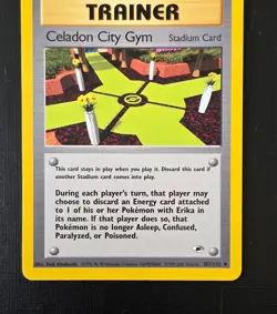Pokemon Trainer Celadon City Gym 107/132 Gym Heroes Vintage WOTC - Image 4