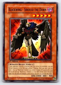 Blackwing - Sirocco the Dawn CRMS-EN010 Crimson Crisis Yu-Gi-Oh LP - Image 1