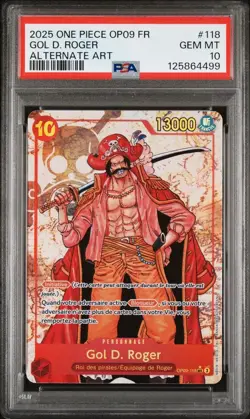 PSA 10 Gol D. Roger OP09-118 One Piece OP09 : Les Nouveaux Empereurs - Francais - Image 1