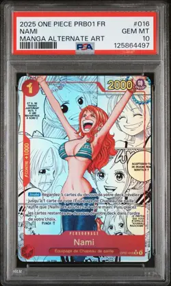 PSA 10 Nami Manga OP01-016 One Piece PRB-01 : The Best - Francais - Image 1