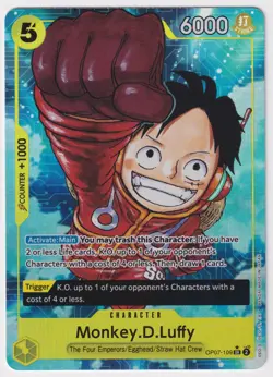 Monkey D Luffy OP07-109 V2 Alt Art NM One Piece TCG English - Image 1