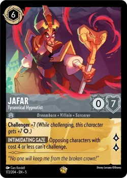 Disney Lorcana Shimmering Skies Jafar - Tyrannical Hypnotist Legendary 172/204 - Image 1