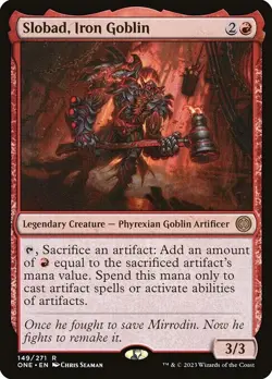 MTG Slobad, Iron Goblin [Phyrexia: All Will Be One, Near Mint] - Image 1