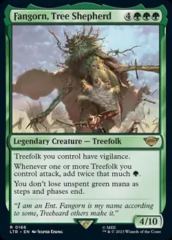 mtg lord of the rings - Fangorn, Tree Shepherd R 0166 non-foil card pack fresh - Image 1