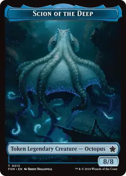 MTG - Scion of the Deep / Koma's Coil Token(x4) (FDN) - Brand New - NM/NP - Image 1