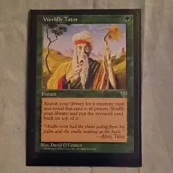 Wizards of the Coast MTG Worldly Tutor Mirage Green Instant Regular EN 1996 - Image 1