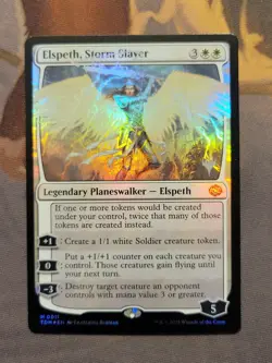 1x Elspeth, Storm Slayer *FOIL* - Promo Pack: Tarkir: Dragonstorm Mythic MTG NM - Image 1