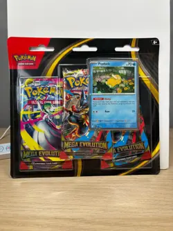 Pokemon TCG Mega Evolution Triple Blister Booster Packs Psyduck Promo Brand new - Image 1
