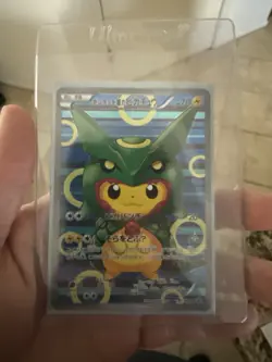 Poncho Wearing Pikachu 230/XY-P Promo Holo Rayquaza 2016 Pokemon Card Japanese - Image 1