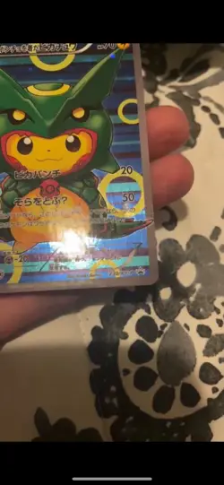 Poncho Wearing Pikachu 230/XY-P Promo Holo Rayquaza 2016 Pokemon Card Japanese - Image 4