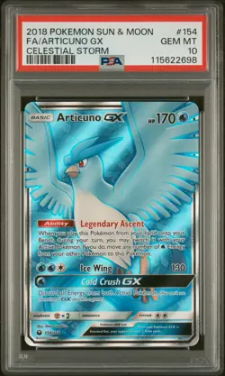 Pokemon Articuno GX Card 154/168 Celestial Storm PSA 10 - Image 1
