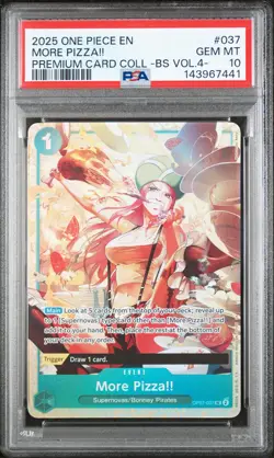 2025 One Piece More Pizza!! Premium Card Collection Alternate Art Psa 10 037 - Image 1