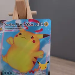 Pokemon Surfing Pikachu VMAX Holo Card 009/025 Celebrations 25th Anniversary NM - Image 4