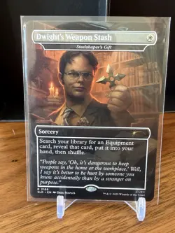 MTG Secret Lair Dwight's Weapon Stash #2166 Dwight Schrute Steelshaper’s Gift - Image 1